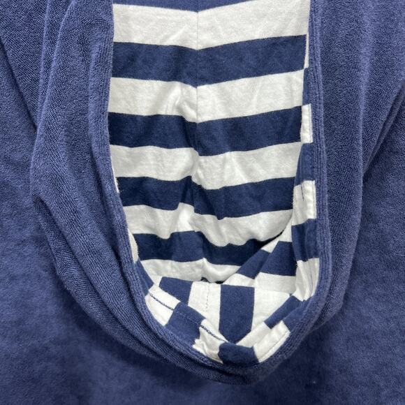 Polo Ralph Lauren Hooded Terry Sweatshirt Stretch Blue Womens Size M 8/10 - Picture 7 of 12